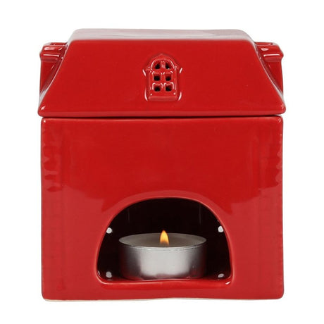 Red Ceramic House Oil Burner - Oil & Wax Burners at Gift Moments