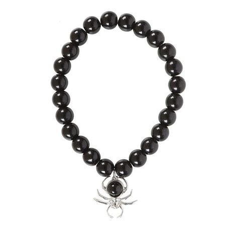 Spider Black Obsidian Beaded Bracelet - Jewellery at Gift Moments