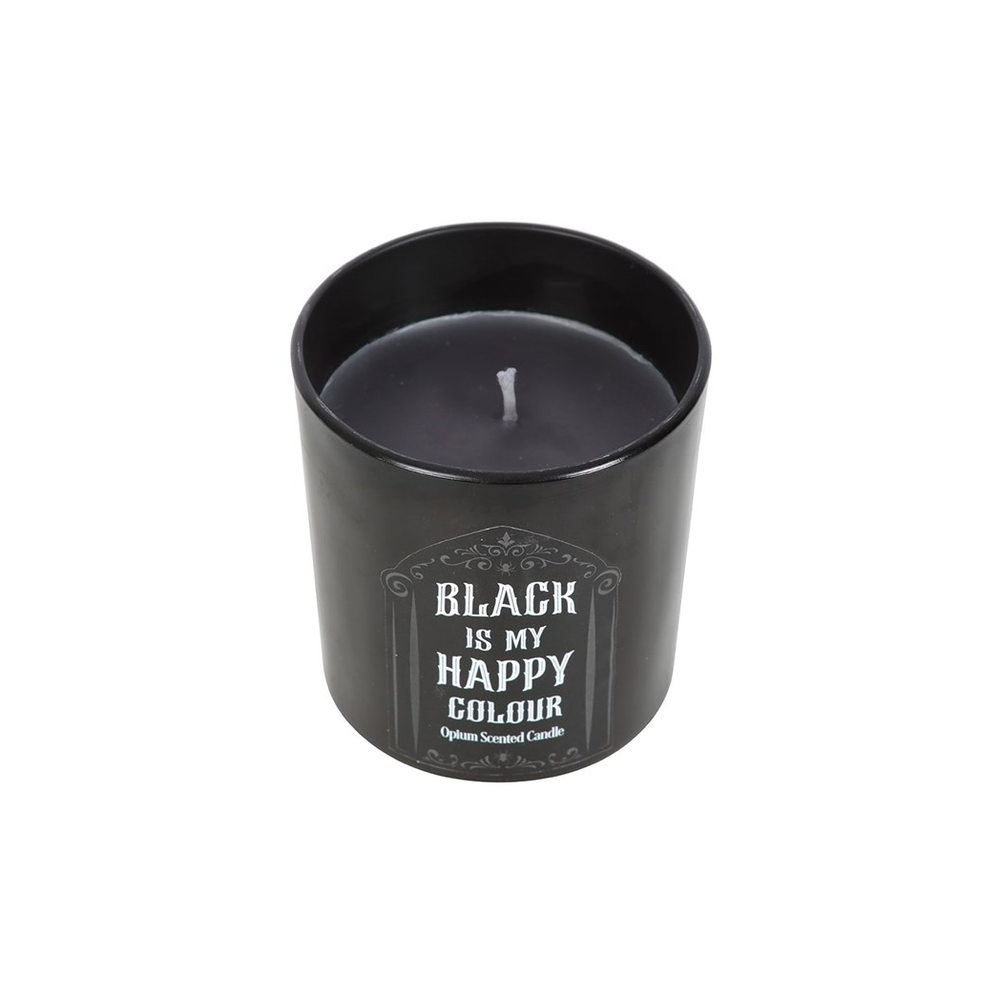 Black is My Happy Colour Opium Candle - Candles at Gift Moments