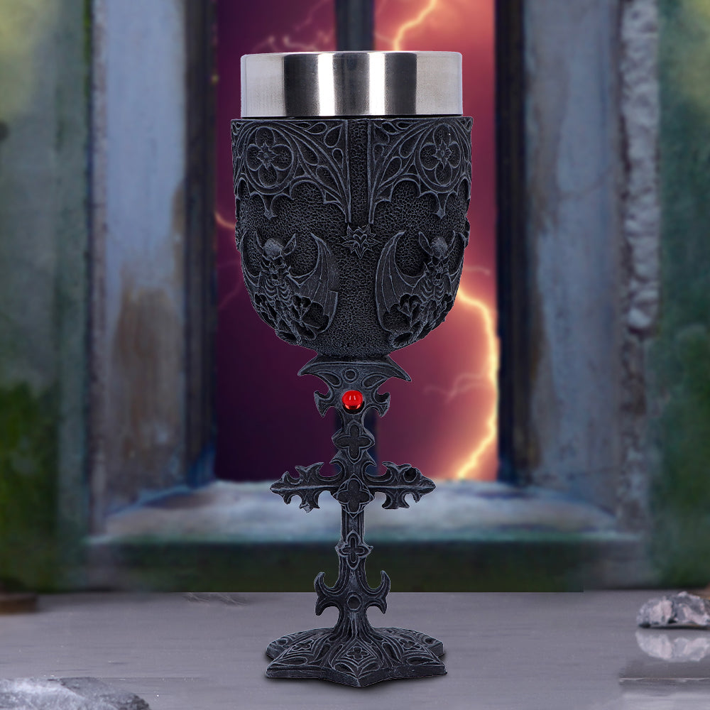 Vampires Goblet Gothic Horror Bat Wine Glass: 1 - Goblets & Chalices By Gift Moments