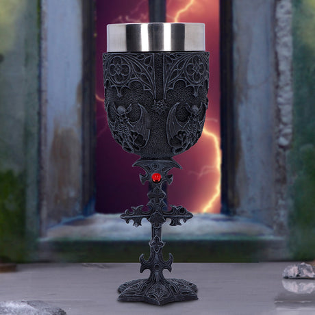 Vampires Goblet Gothic Horror Bat Wine Glass: 1 - Goblets & Chalices By Gift Moments