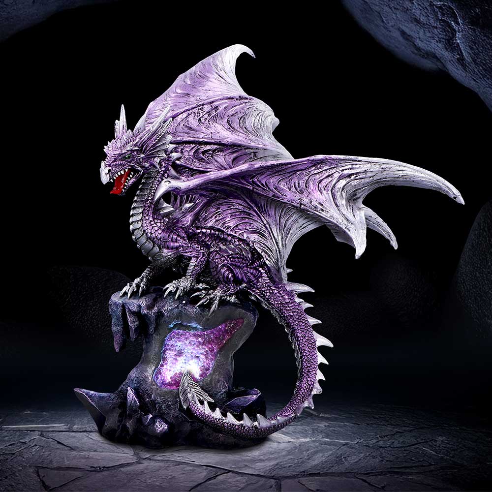 Viorel Large Dragon Figurine with LED Light Up Base: 1 - Figurines Large (30-50cm) By NN Designs