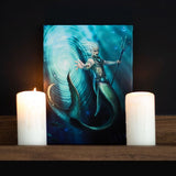 Water Element Wizard Canvas Plaque by Anne Stokes: 1 - Wall Art By Gift Moments