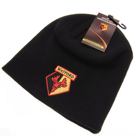 Watford FC Black Beanie Hat: 3 - Caps & Hats By Watford