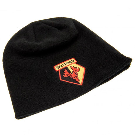 Watford FC Black Beanie Hat: 2 - Caps & Hats By Watford