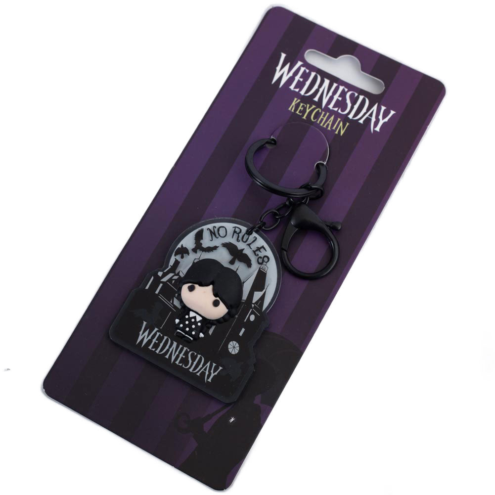 Wednesday 3D Chibi Keyring with Chain: 3 - Keyrings By Wednesday