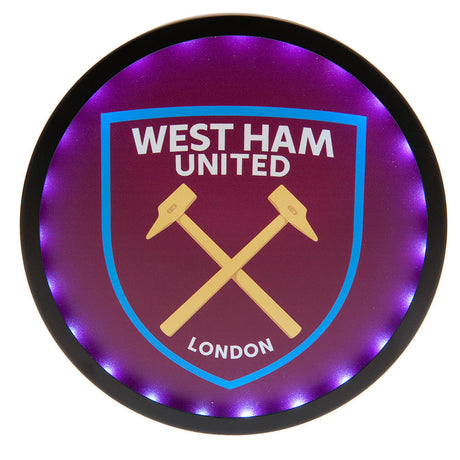 West Ham United FC Metal LED Logo Sign: 1 - Bedroom By West Ham United