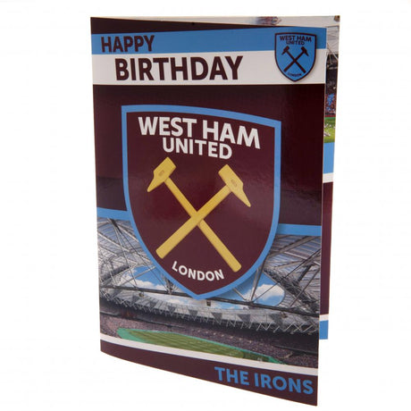 West Ham United FC Musical Birthday Card: 1 - Greeting Cards By West Ham United