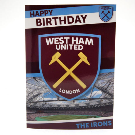 West Ham United FC Musical Birthday Card: 3 - Greeting Cards By West Ham United