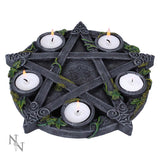 Wiccan Pentagram Tea Light Holder Gothic Witch Candle Holder: 2 - Candles & Holders By NN Designs