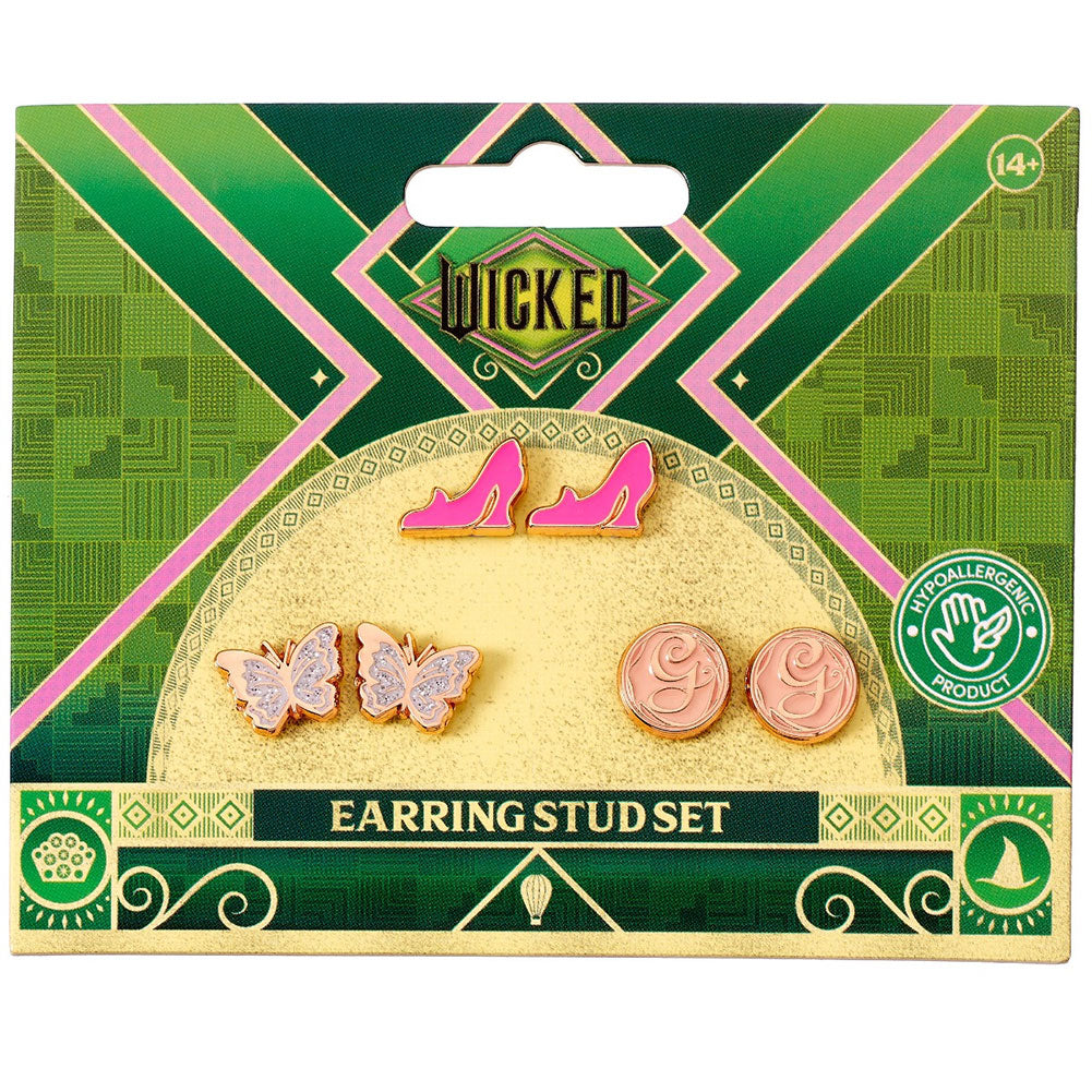 Wicked Glinda Stud Earrings Set: 3 - Jewellery By Wicked