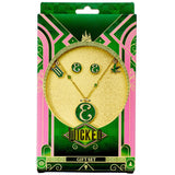 Wicked Gold Plated Elphaba Necklace & Earrings Set: 2 - Jewellery By Wicked