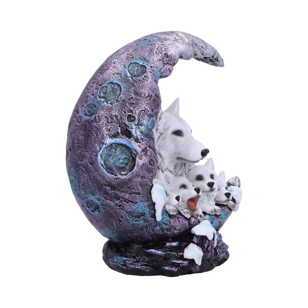 Winter Moon Wolf Ornament with LED: 5 - Figurines Medium (15-29cm) By NN Designs