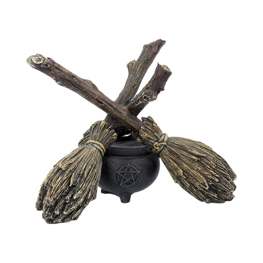 Witch Wiccan Witchcraft Broomstick Crystal Ball Holder: 2 - Crystal Balls & Holders By NN Designs