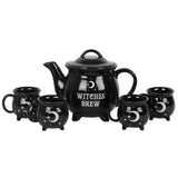 Witches Brew Ceramic Cauldron Tea Set: 2 - By Gift Moments