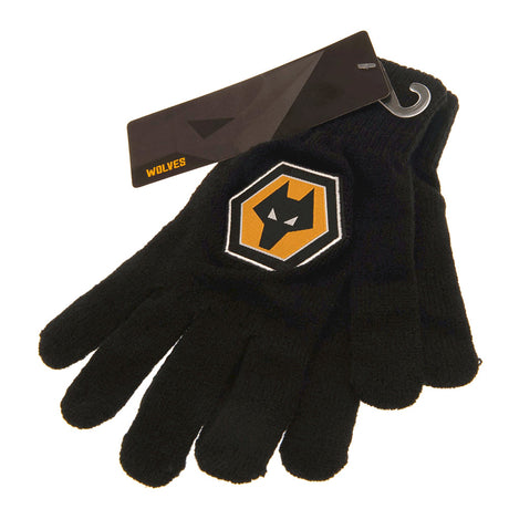 Wolverhampton Wanderers FC Knitted Gloves Junior: 3 - Gloves By Wolverhampton Wanderers