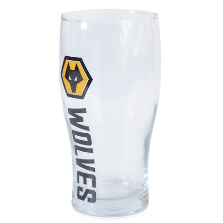 Wolverhampton Wanderers FC Tulip Pint Glass: 3 - Beer Glasses By Wolverhampton Wanderers