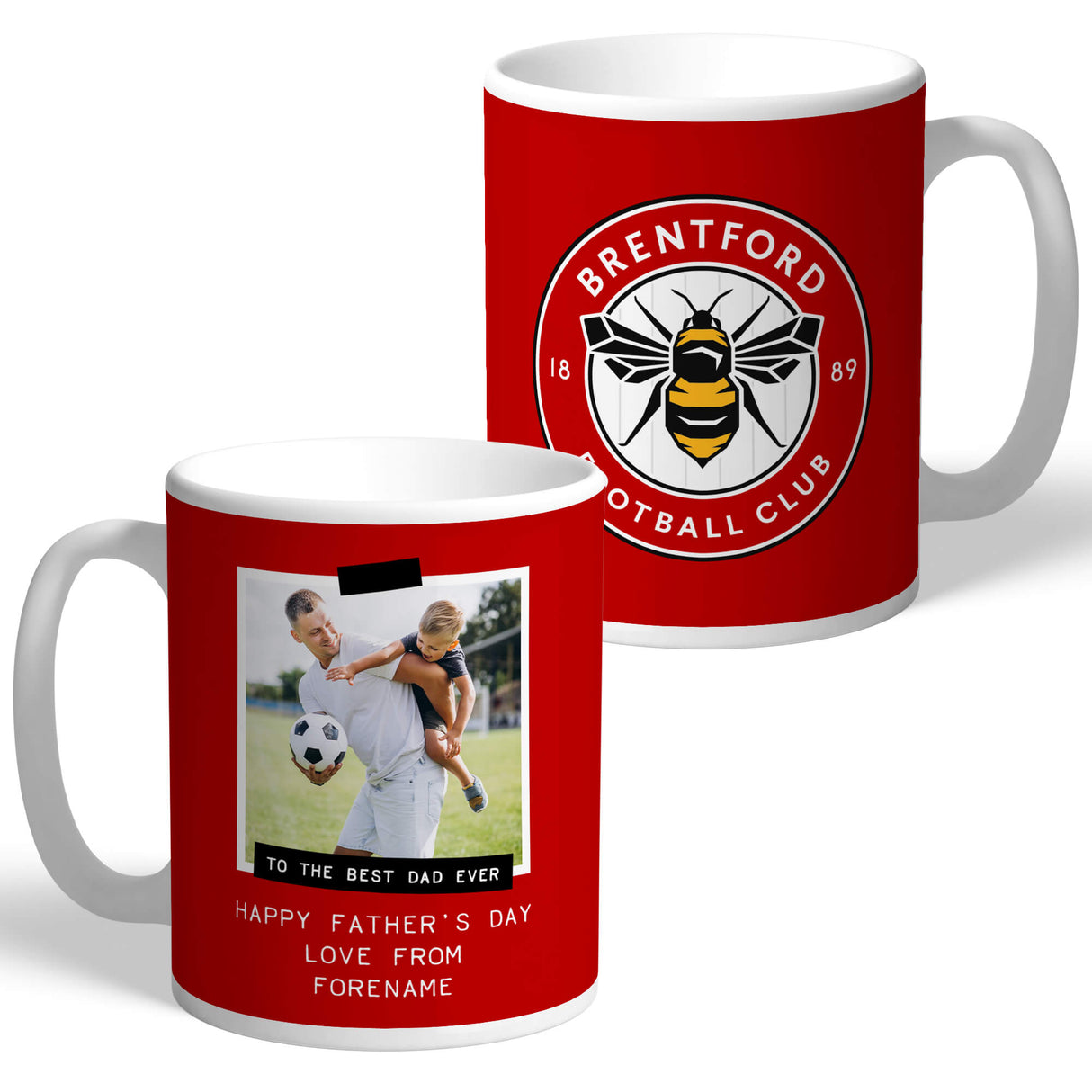 Personalised Brentford FC Father's Day Photo Mug - Mugs at Gift Moments