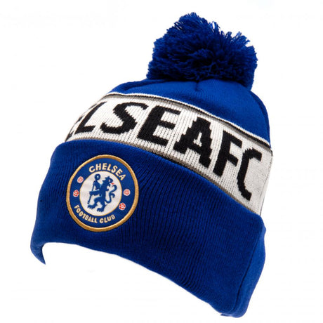 Chelsea FC Ski Hat TX - Royal Blue Beanie with Crest - Caps & Hats at Gift Moments