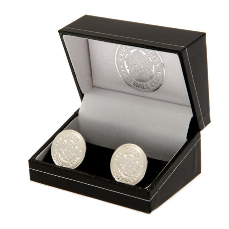 Leicester City FC Silver Plated Crest Cufflinks - Cufflinks & Tie Slides at Gift Moments