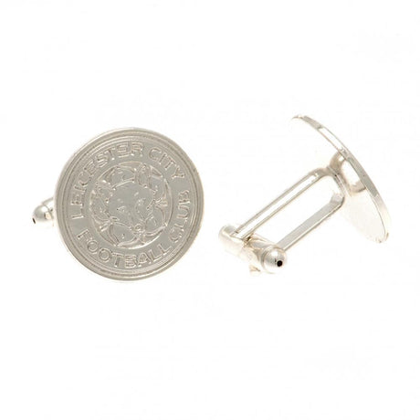 Leicester City FC Silver Plated Crest Cufflinks - Cufflinks & Tie Slides at Gift Moments