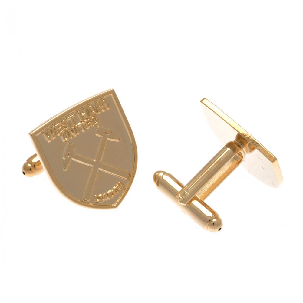 West Ham United FC Gold Plated Cufflinks - Cufflinks & Tie Slides at Gift Moments