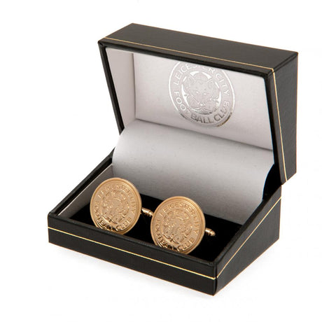 Leicester City FC Gold Plated Crest Cufflinks - Cufflinks & Tie Slides at Gift Moments