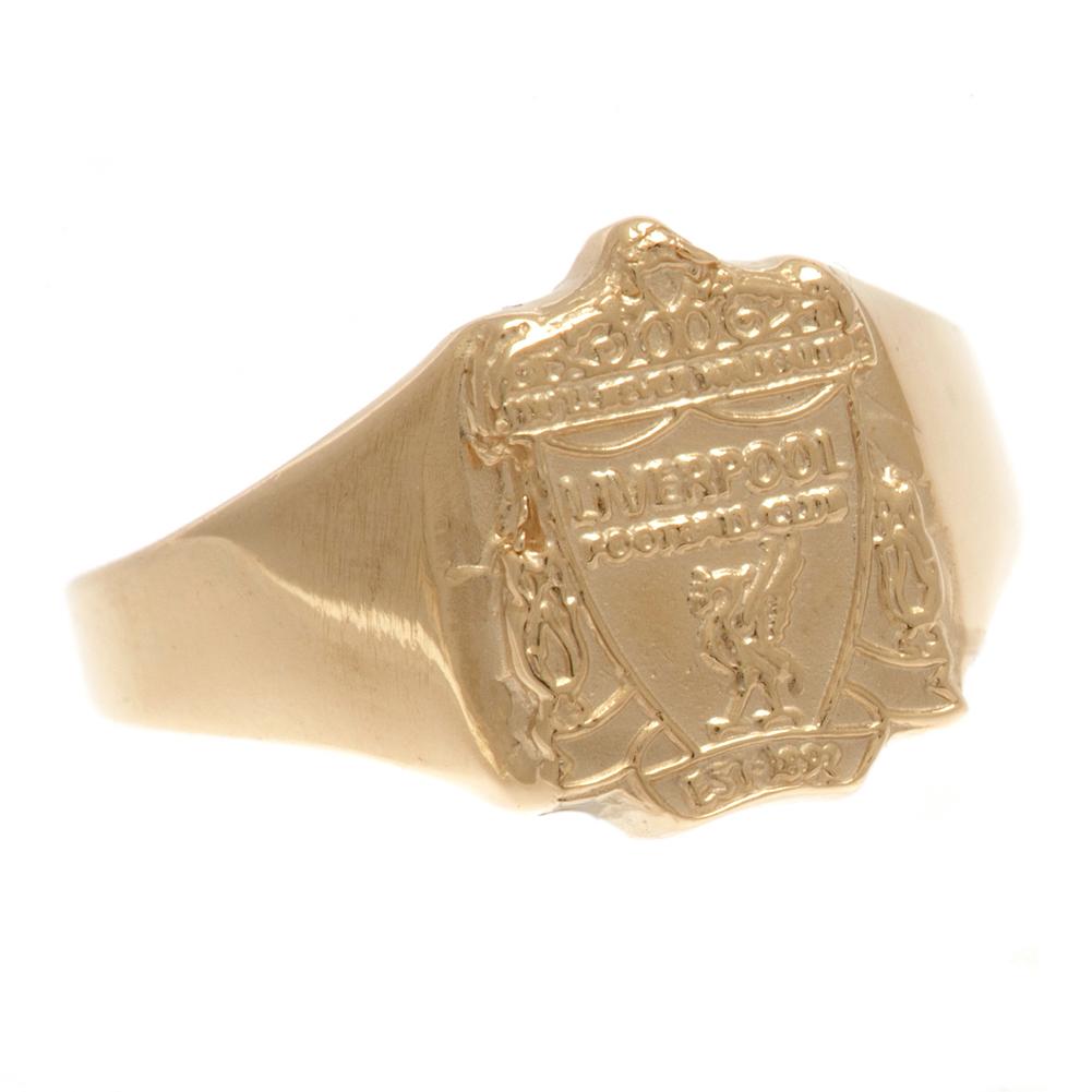 Liverpool FC 9ct Gold Crest Ring - Medium Size - Jewellery at Gift Moments