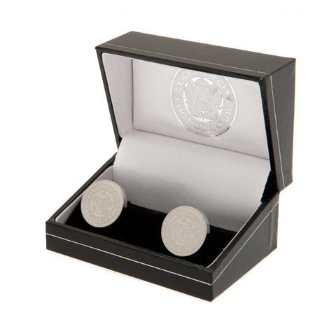 Leicester City FC Crest Stainless Steel Cufflinks - Cufflinks & Tie Slides at Gift Moments