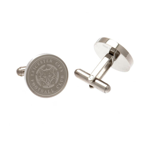 Leicester City FC Crest Stainless Steel Cufflinks - Cufflinks & Tie Slides at Gift Moments