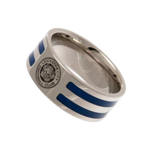 Leicester City FC Colour Stripe Ring Large - Jewellery at Gift Moments