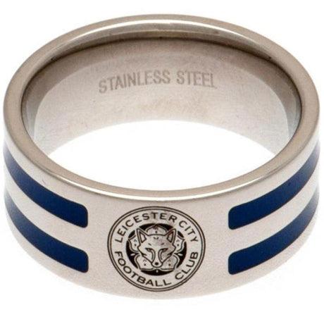 Leicester City FC Colour Stripe Ring Large - Jewellery at Gift Moments