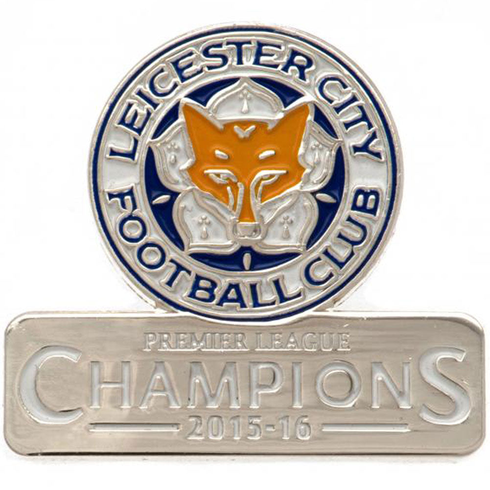 Leicester City FC Badge Champions Pin Badge - Premier League 2015-16 - Accessories at Gift Moments