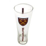 West Ham United FC Tall Beer Glass - Pilsner Style Pint - Glassware at Gift Moments