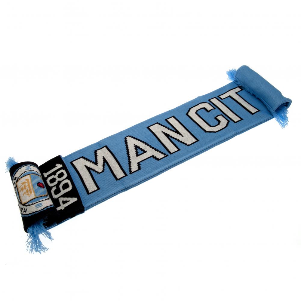 Manchester City FC Scarf NR - Sky Blue and Navy - Scarves at Gift Moments