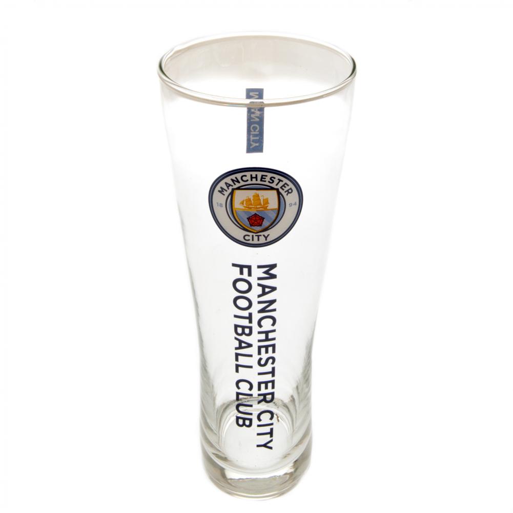 Manchester City FC Tall Beer Glass - Glassware at Gift Moments