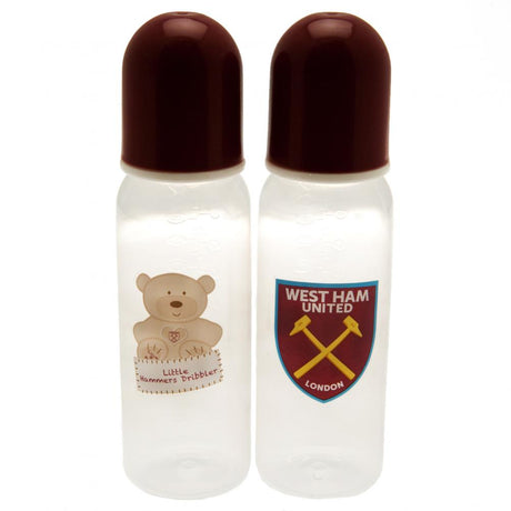 West Ham United FC 2pk Feeding Bottles - Baby at Gift Moments