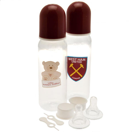 West Ham United FC 2pk Feeding Bottles - Baby at Gift Moments