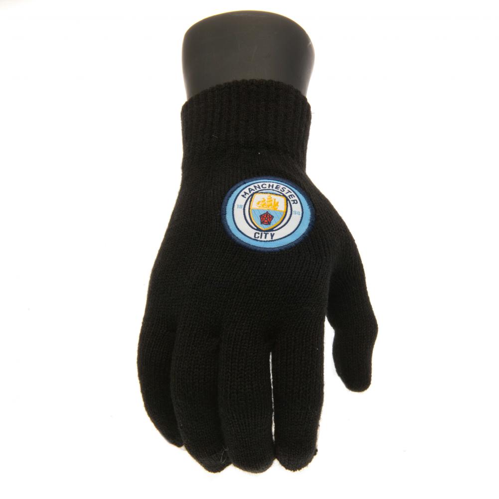 Manchester City FC Knitted Gloves Junior - Gloves at Gift Moments