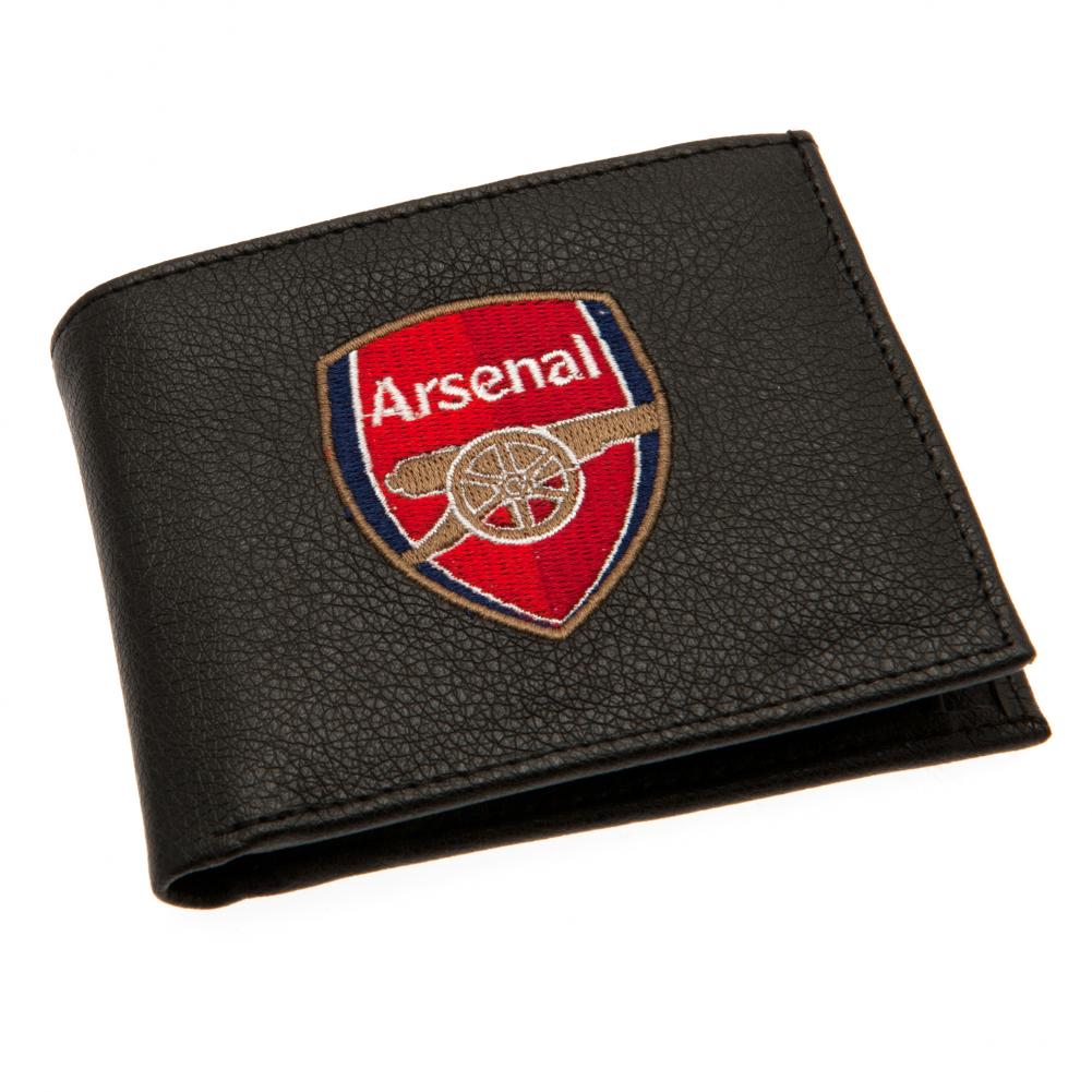 Arsenal FC Embroidered Wallet - Black PU - Wallets at Gift Moments