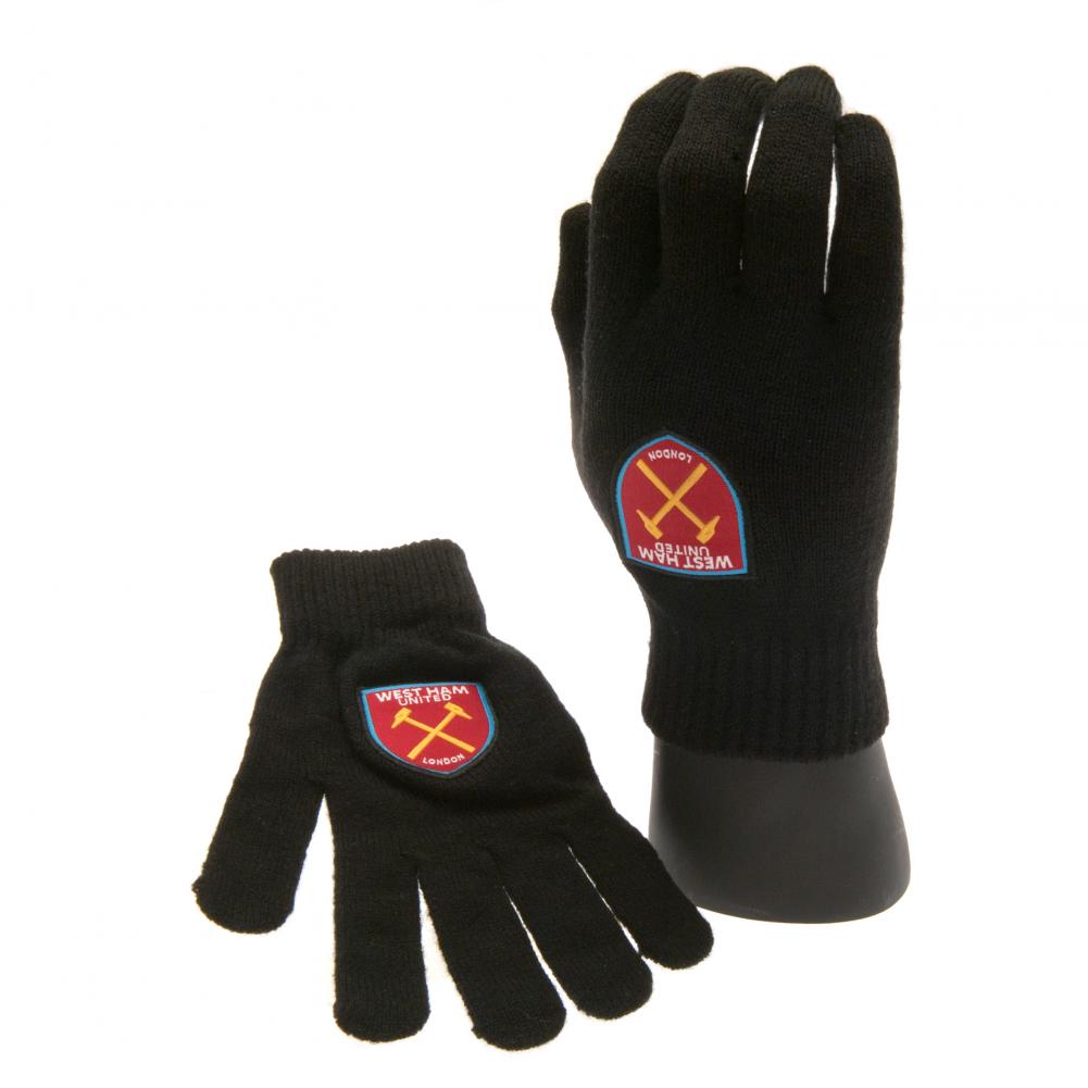 West Ham United FC Knitted Gloves for Juniors - Gloves at Gift Moments