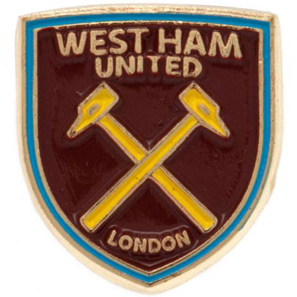 West Ham United FC Badge - Metal Crest Pin Badge - Accessories at Gift Moments