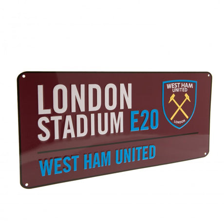 West Ham United FC Street Sign CL – Glamorous Wall Décor - Signs & Plaques at Gift Moments