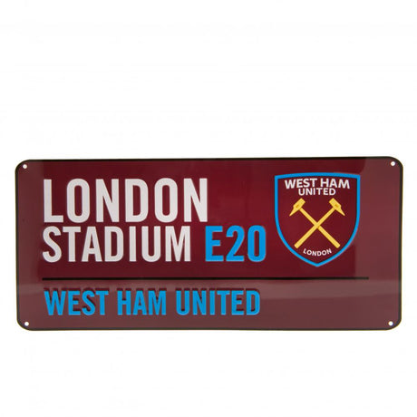 West Ham United FC Street Sign CL – Glamorous Wall Décor - Signs & Plaques at Gift Moments