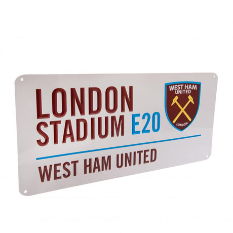 West Ham United FC Street Sign - London Stadium E20 - Signs & Plaques at Gift Moments