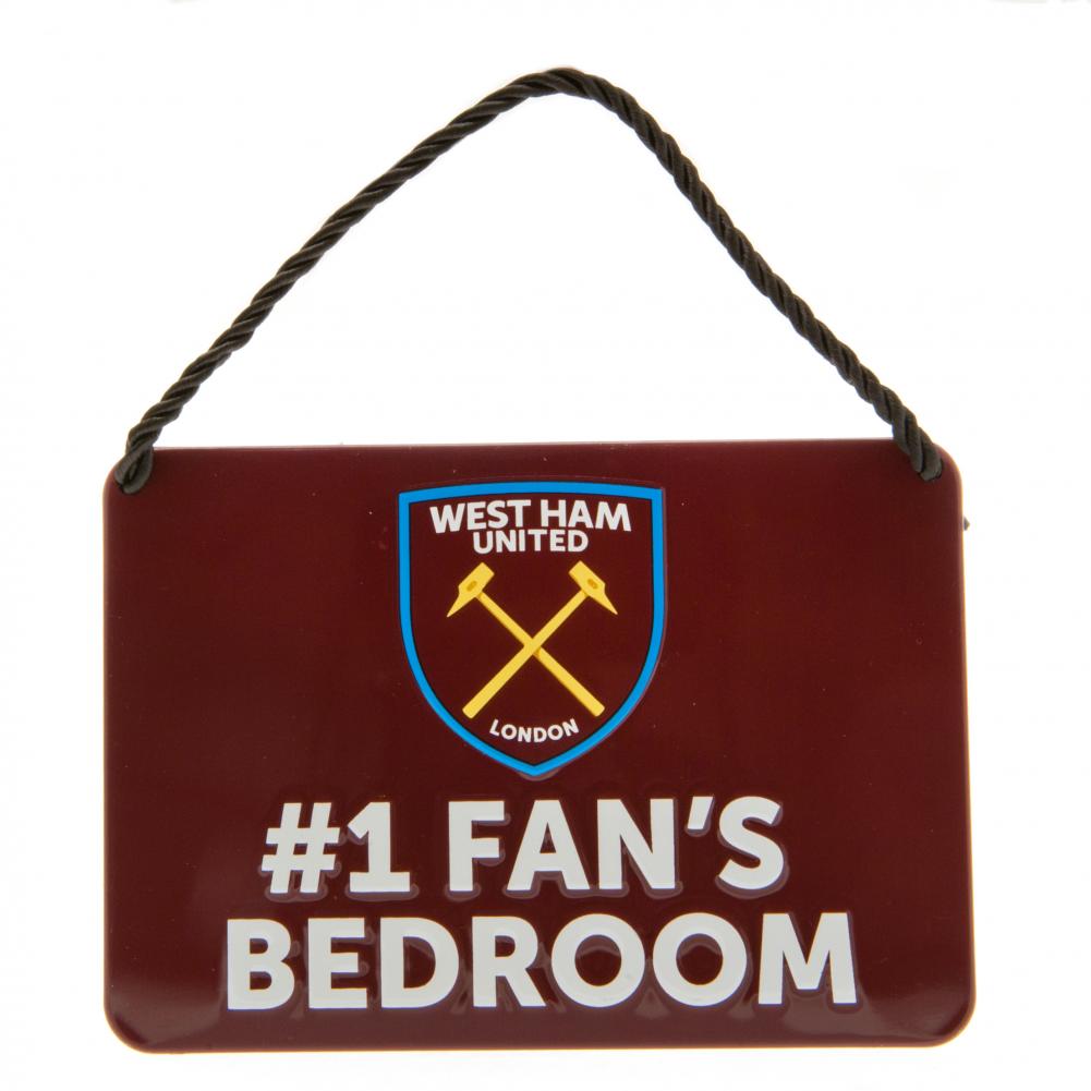 West Ham United FC Bedroom Sign No1 Fan - Bedroom at Gift Moments