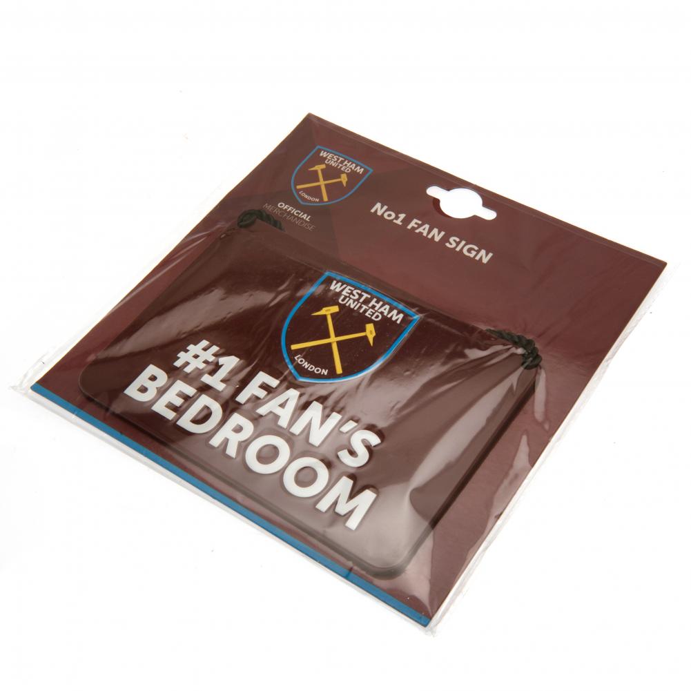 West Ham United FC Bedroom Sign No1 Fan - Bedroom at Gift Moments