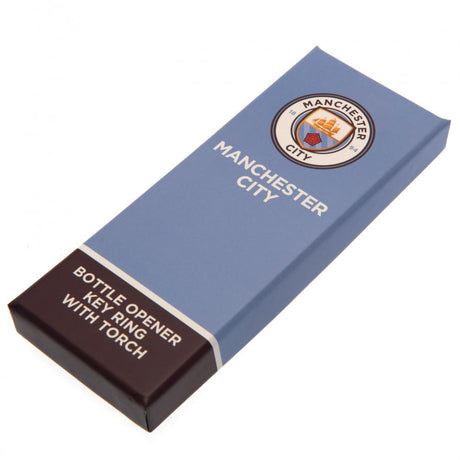 Manchester City FC Keyring Torch Bottle Opener - Keyrings at Gift Moments