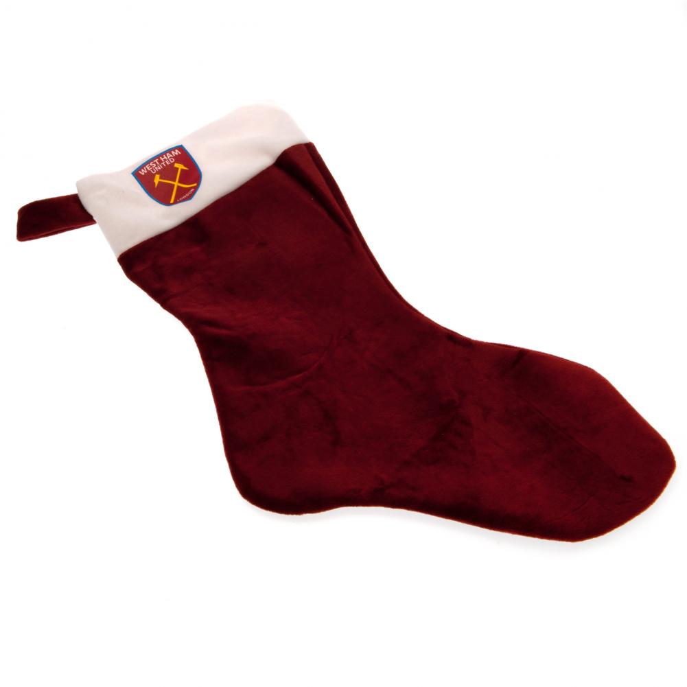 West Ham United FC Christmas Stocking - Claret & Crest - Christmas at Gift Moments