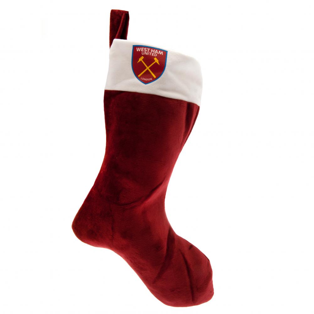 West Ham United FC Christmas Stocking - Claret & Crest - Christmas at Gift Moments